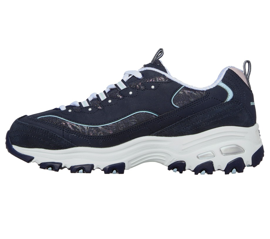 D'Lites Sparkling Rain Navy Aqua Skechers