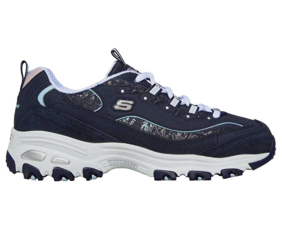 D'Lites Sparkling Rain Navy Aqua Skechers