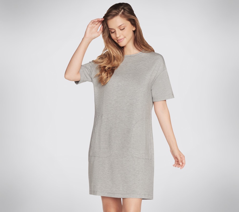 Apparel SKECHLUXE Mindful Dress Light Gray Skechers