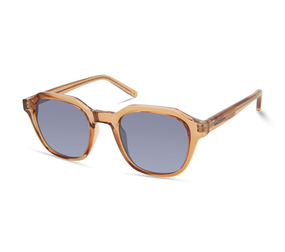 Geometric Plastic Front Sunglasses Orange Skechers