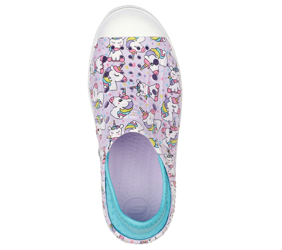 Foamies Guzman Steps Lavender Aqua Skechers