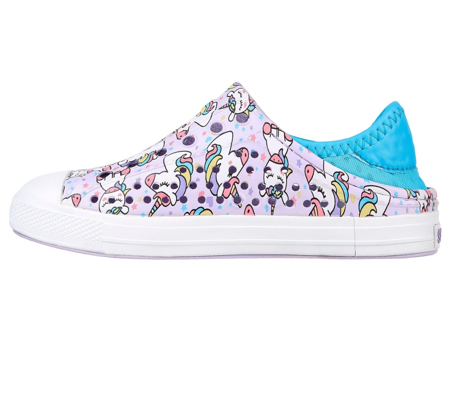 Foamies Guzman Steps Lavender Aqua Skechers
