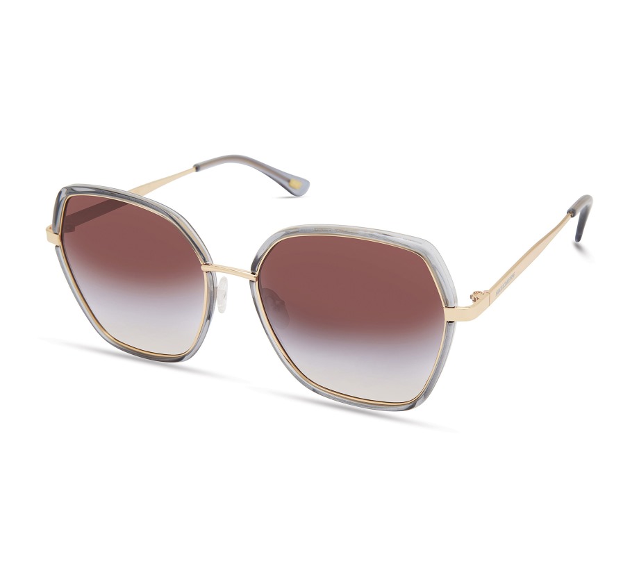 Skechers Oversized Metal Sunglasses Gray