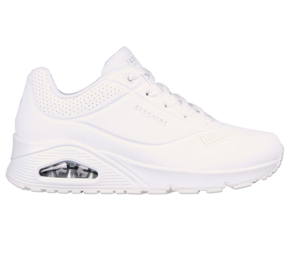 White Uno Stand on Air White Skechers