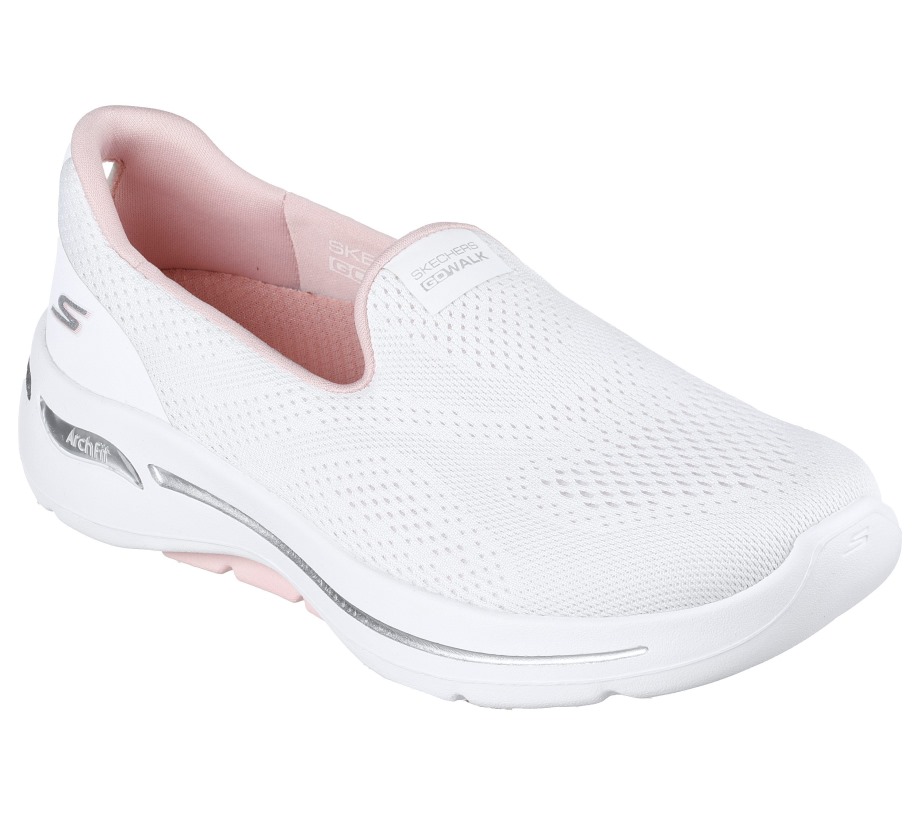 Skechers GO WALK Arch Fit Imagined White Light Pink