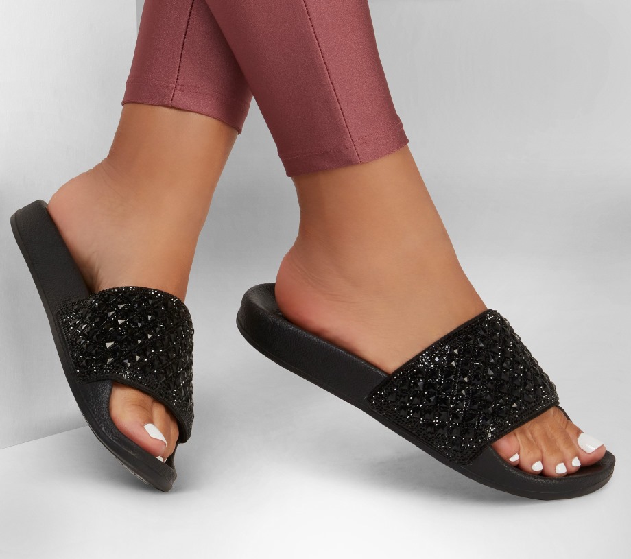 Pop Ups Slide By Black Skechers