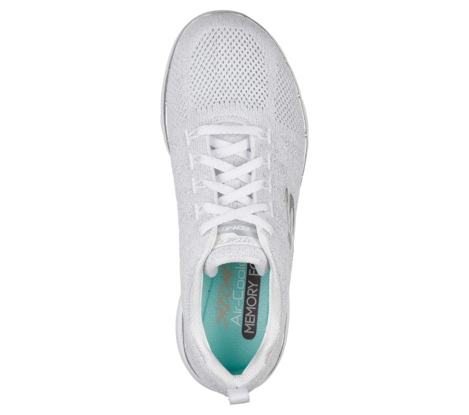 Flex Appeal 3.0 Metal Works Skechers White Silver