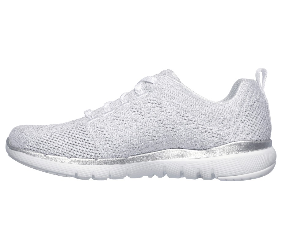 Flex Appeal 3.0 Metal Works Skechers White Silver