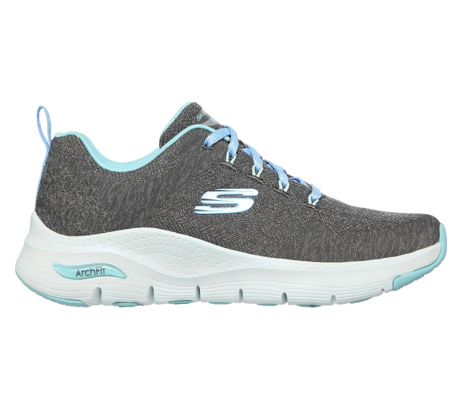 Arch Fit Comfy Wave Skechers Charcoal Turquoise