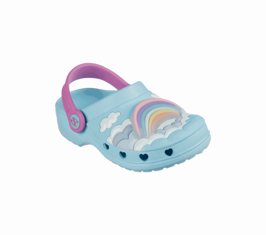 Foamies Heart Charmer Radiant Rainbow Skechers Blue Multi
