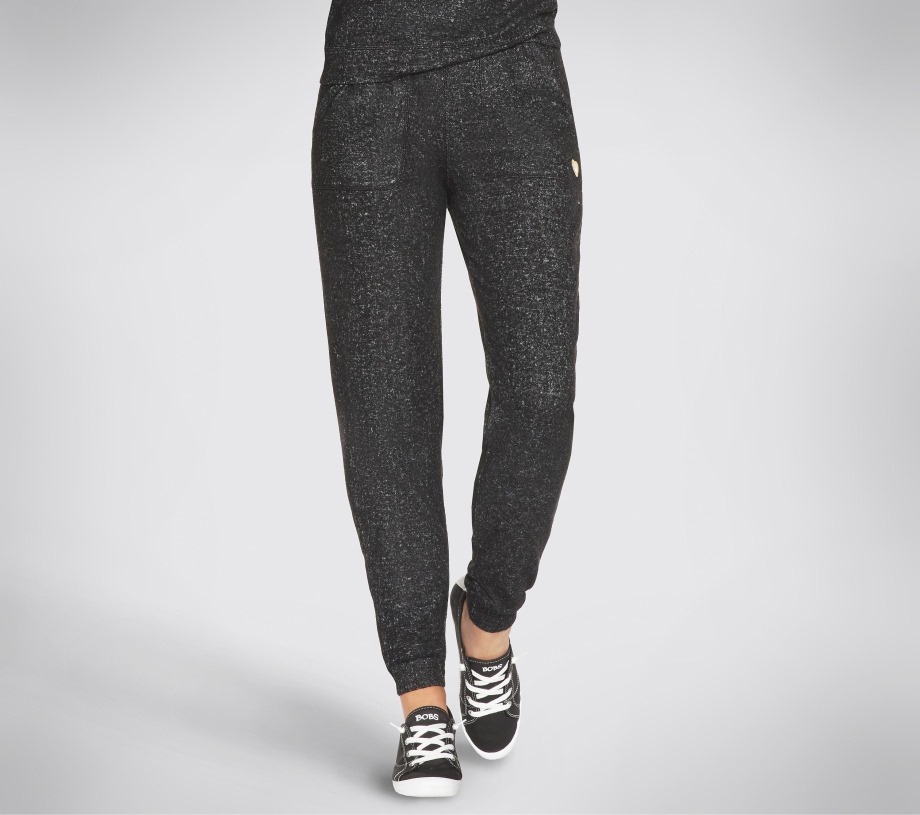 Skechers BOBS Apparel Heart Cozy Jogger Black Charcoal