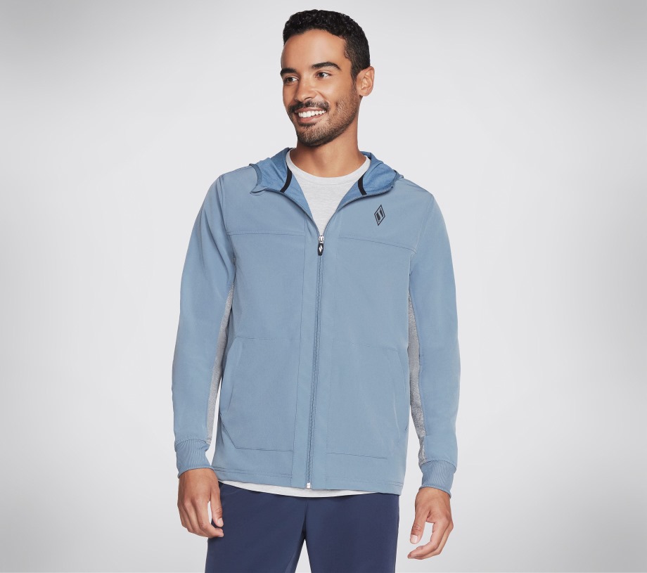 Skechers Apparel SKECHWEAVE Premium Hooded Jacket Blue Gray