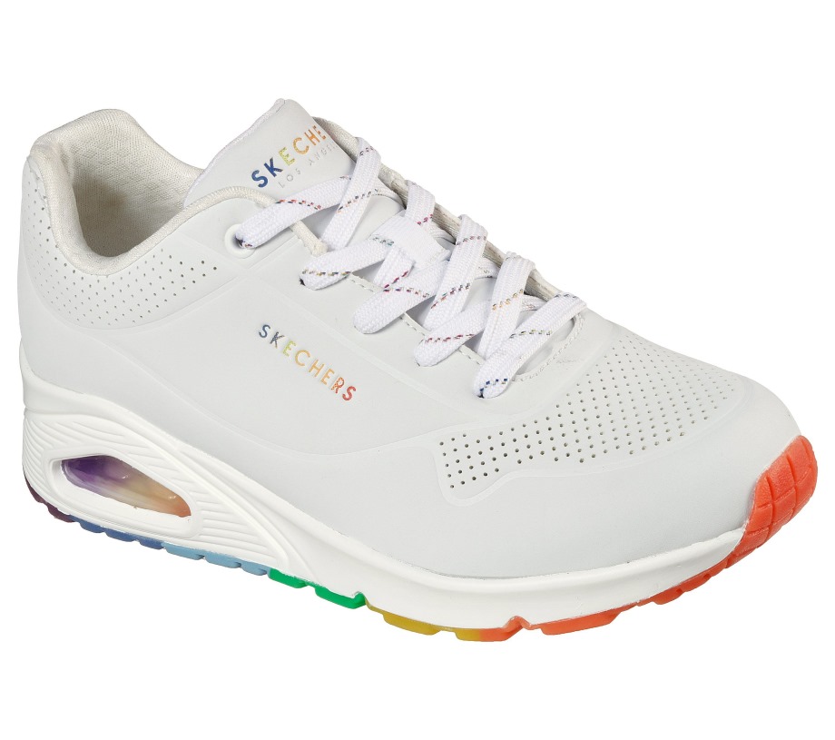 Skechers Uno Rainbow Peaks White
