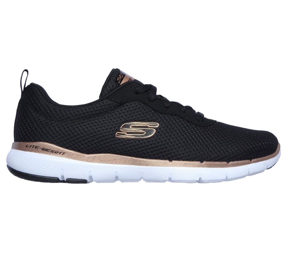 Flex Appeal 3.0 First Insight Black Rose Gold Skechers