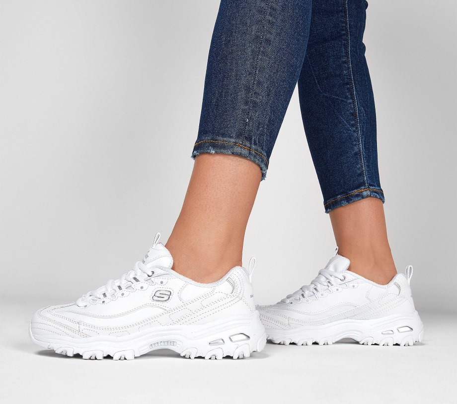 Skechers D'lites Fresh Start White Silver