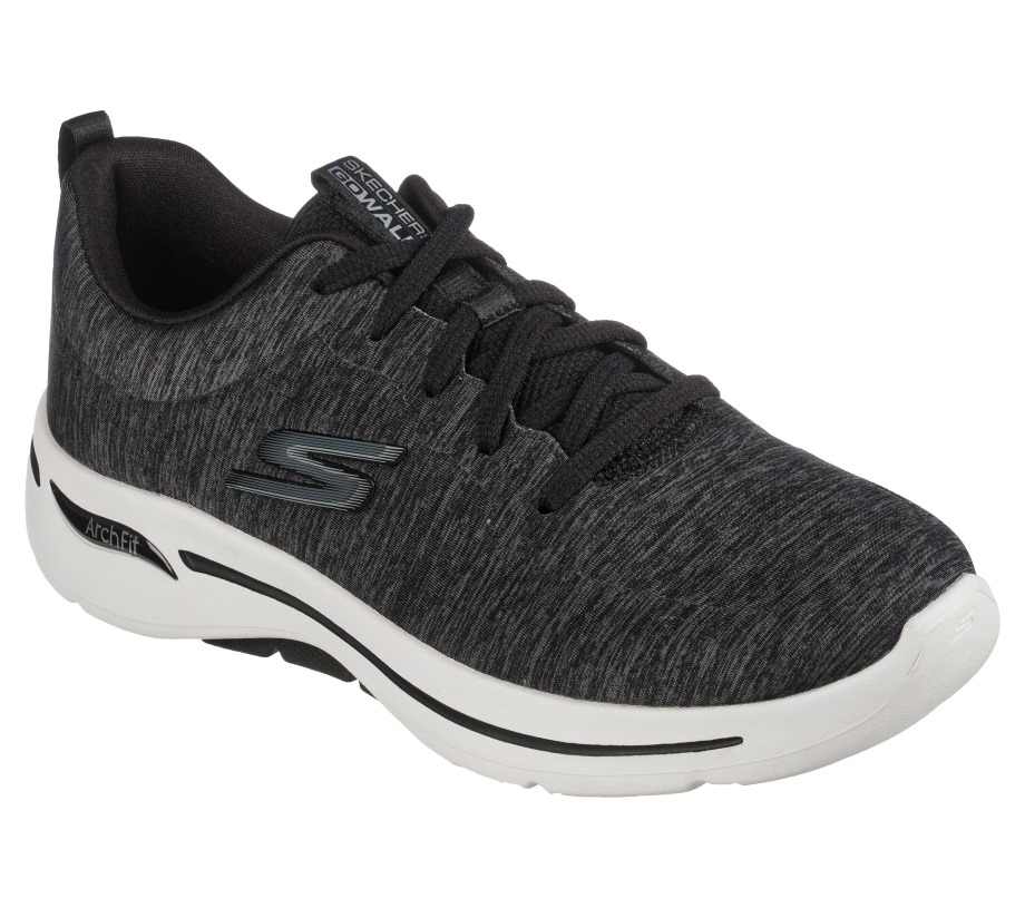 Skechers GOwalk Arch Fit Moon Shadows Black White