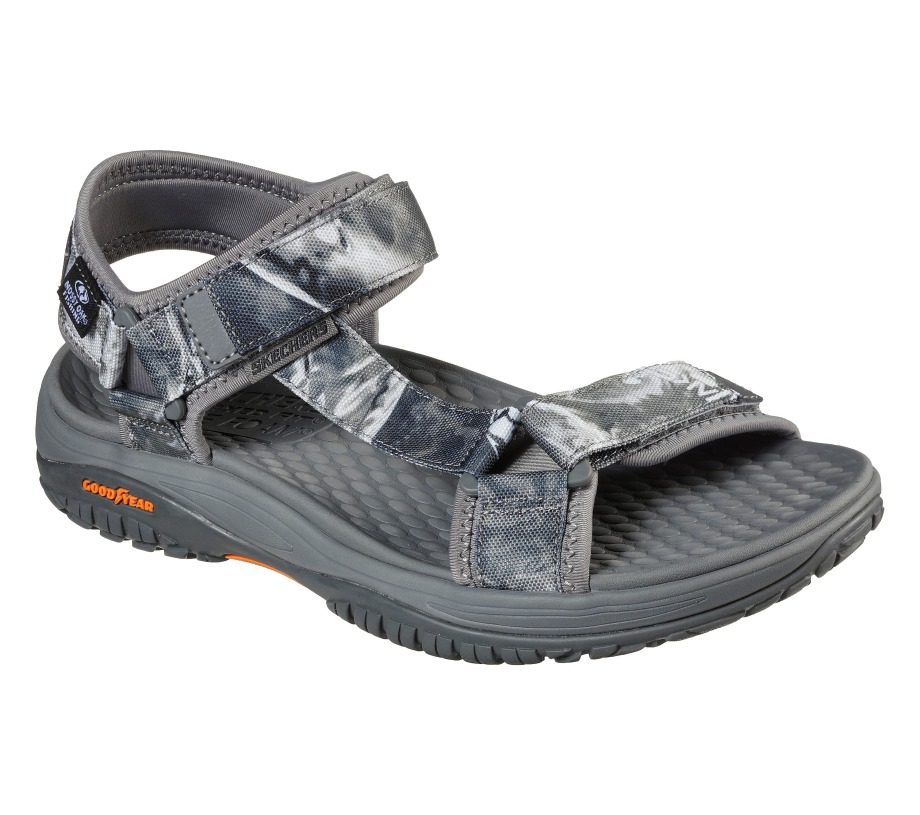 Relaxed Fit Lomell Rip Tide Gray Skechers