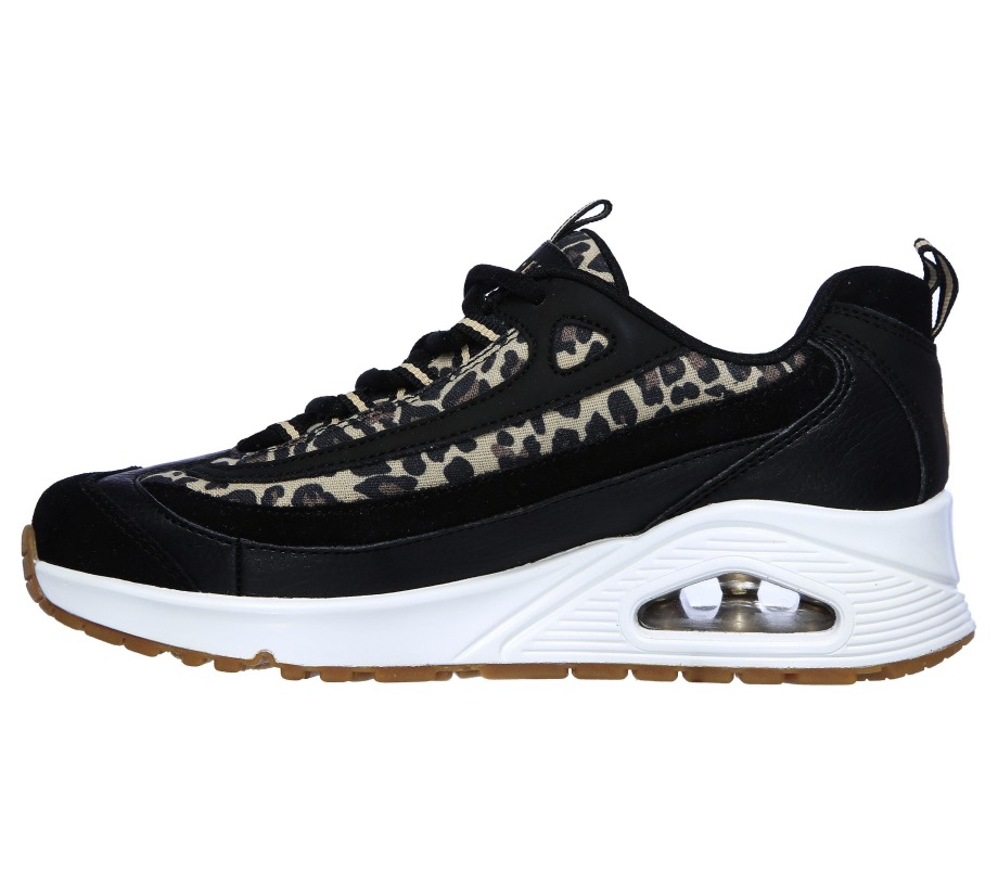Uno Wild Streets Black Leopard Skechers