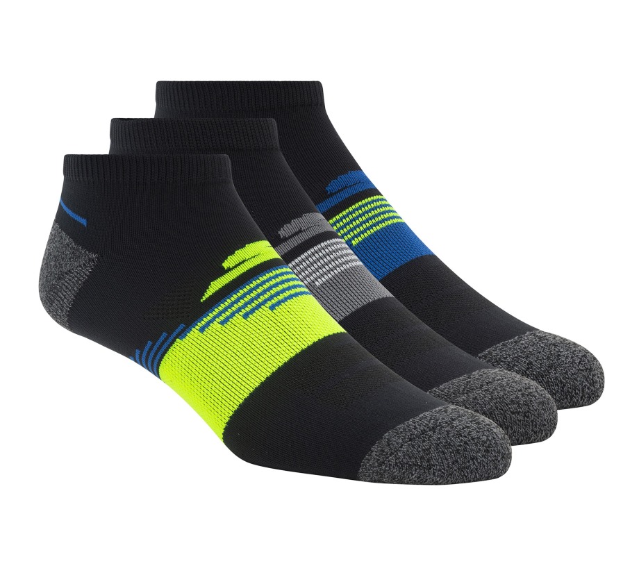 Skechers 3 Pack Low Cut Ankle Socks Black