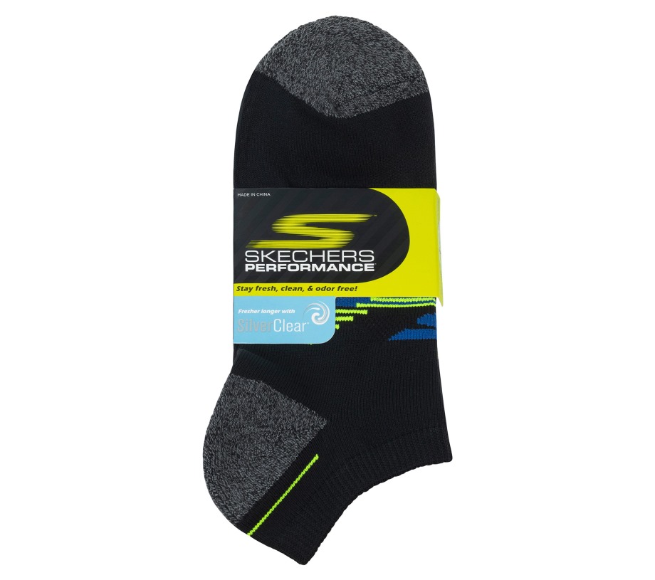 Skechers 3 Pack Low Cut Ankle Socks Black