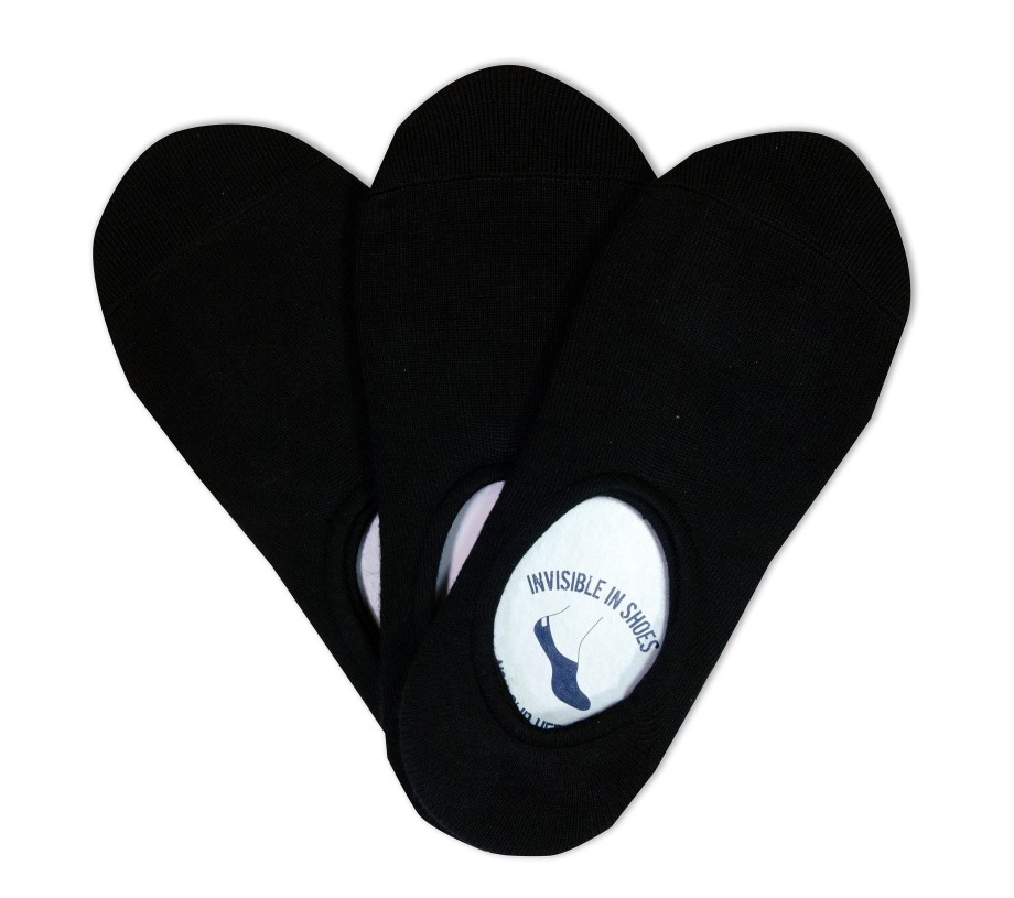 3 Pack No Show Liner Socks Skechers Black