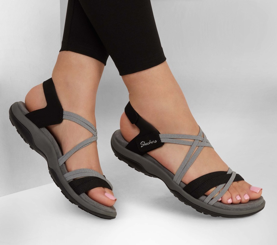 Skechers Reggae Slim Takes Two Black Charcoal