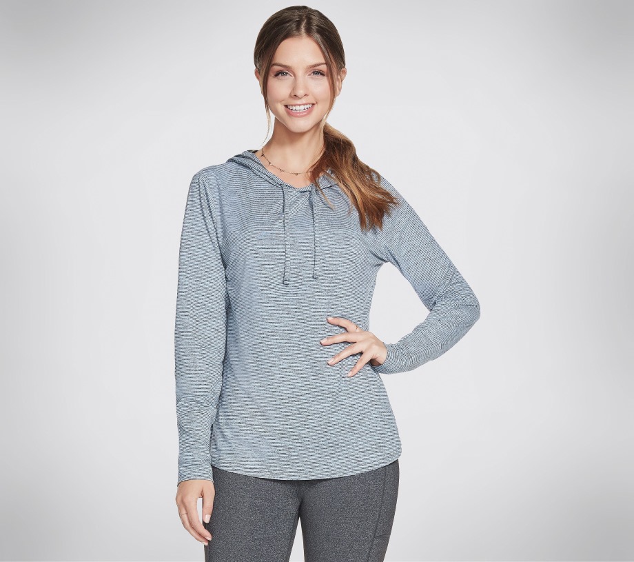 GOwalk Harmony Stripe Hoodie Skechers Blue Powder Blue