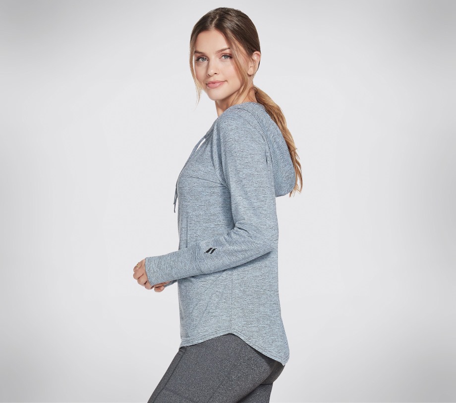 GOwalk Harmony Stripe Hoodie Skechers Blue Powder Blue