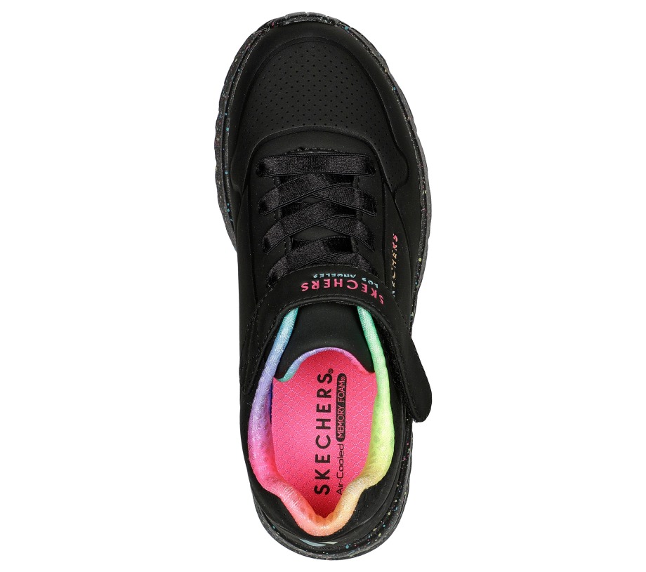 Uno Lite Rainbow Specks Black Multi Skechers