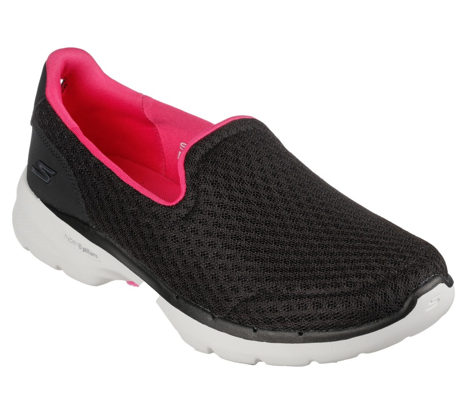 GOwalk 6 Big Splash Skechers Black Hot Pink