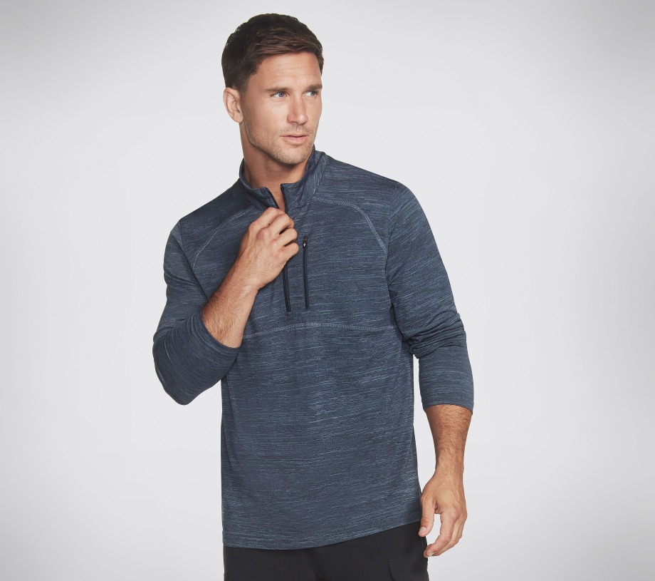 Apparel On the Road 1 4 Zip Skechers Blue Gray