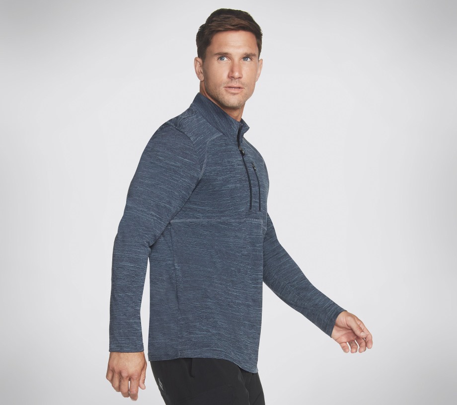 Apparel On the Road 1 4 Zip Skechers Blue Gray