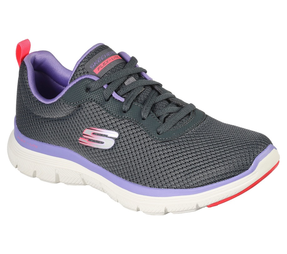 Flex Appeal 4.0 Brilliant View Charcoal Purple Skechers