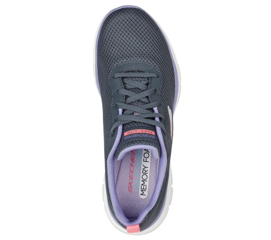 Flex Appeal 4.0 Brilliant View Charcoal Purple Skechers