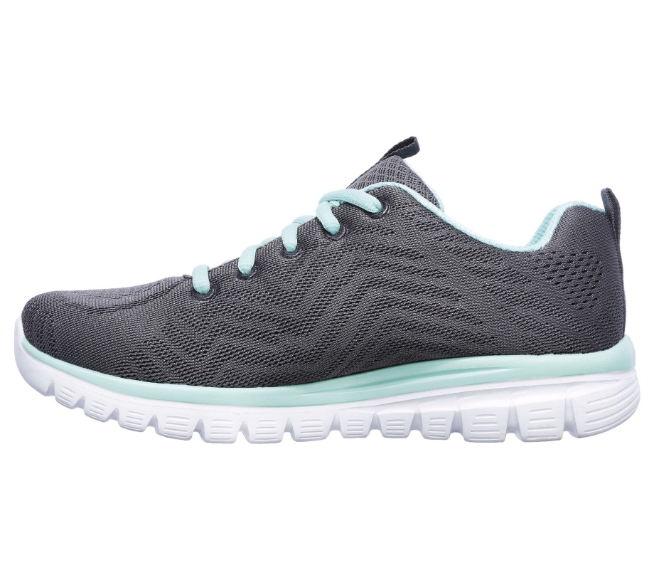 Graceful Get Connected Skechers Charcoal Green