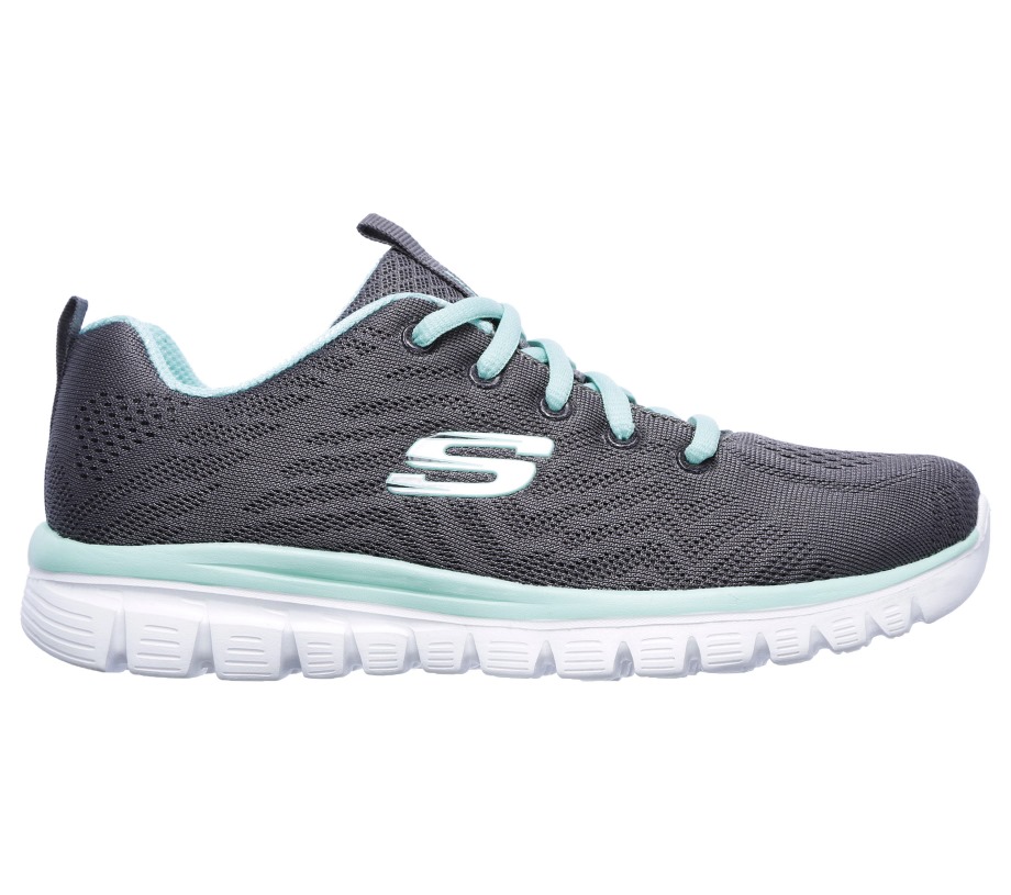 Graceful Get Connected Skechers Charcoal Green