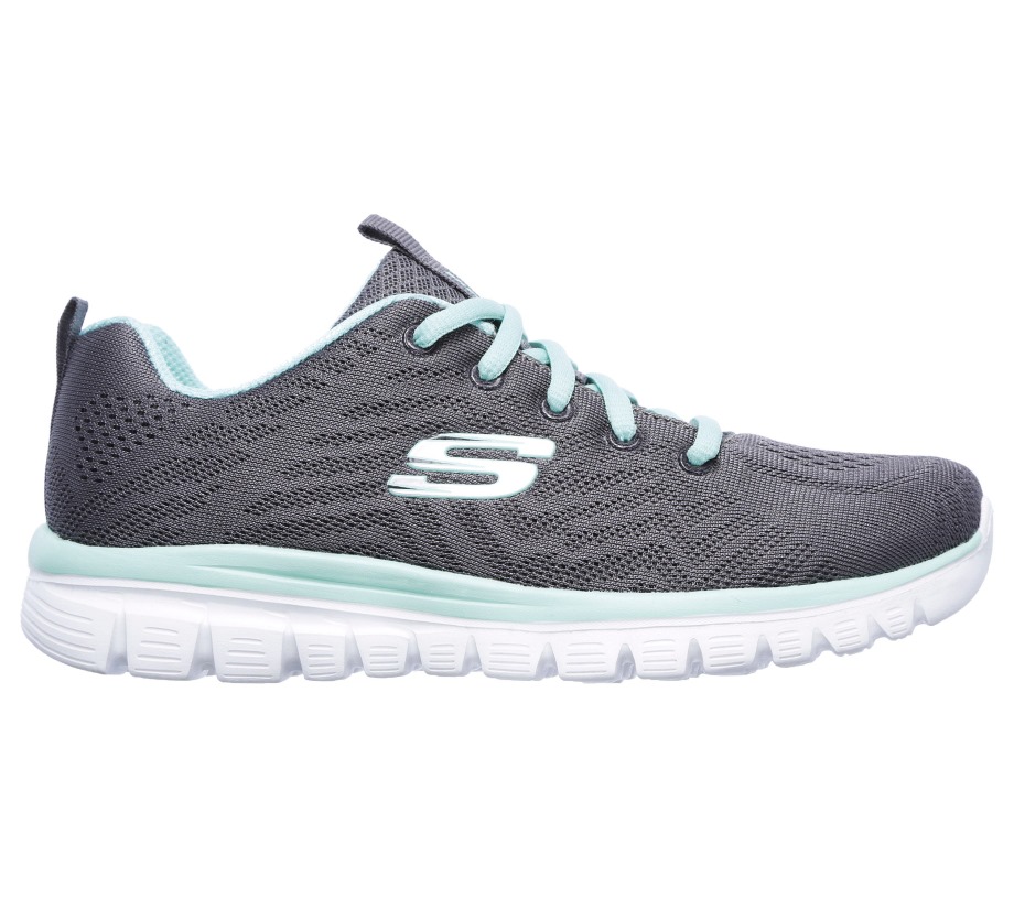 Graceful Get Connected Skechers Charcoal Green