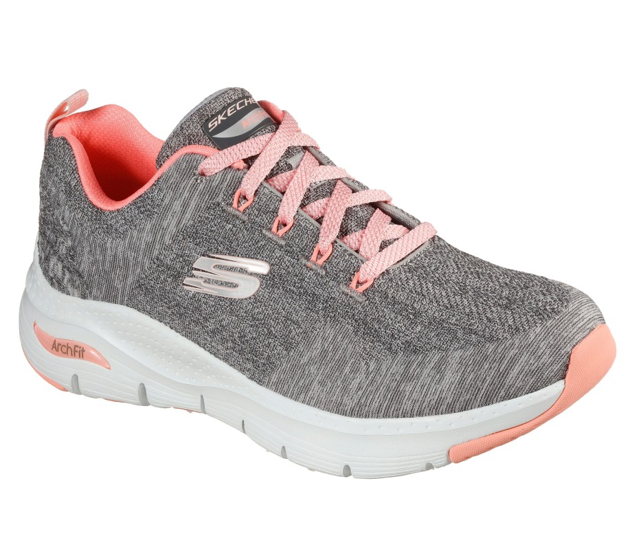Skechers Arch Fit Comfy Wave Gray Pink