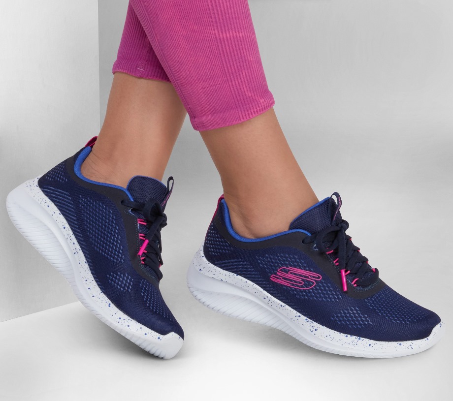Ultra Flex 3.0 New Horizons Navy Pink Skechers