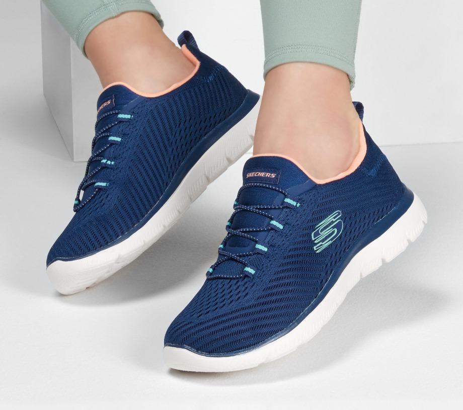 Summits Fast Attraction Skechers Navy Coral