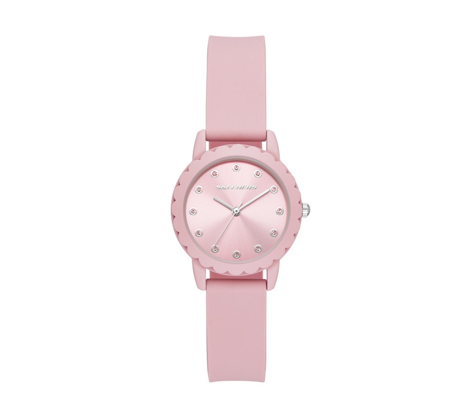 Scalloped Bezel Pink Watch Pink Skechers