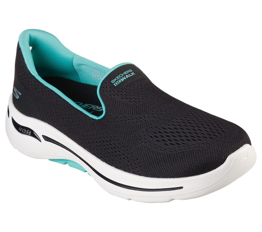 Skechers GO WALK Arch Fit Imagined Black Turquoise