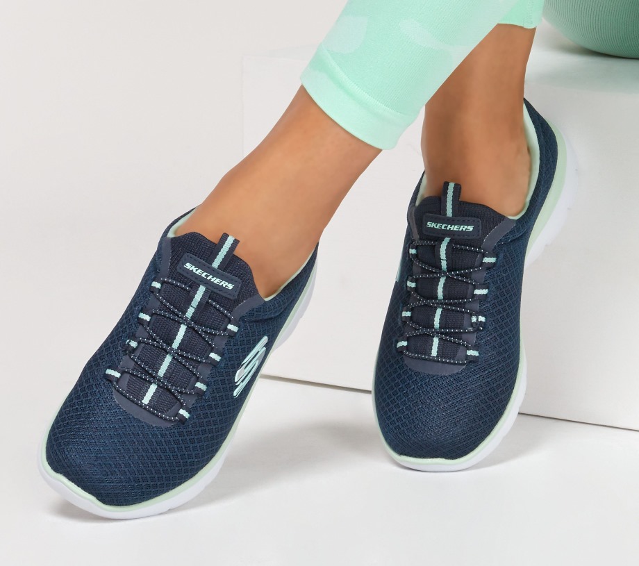 Summits Navy Aqua Skechers