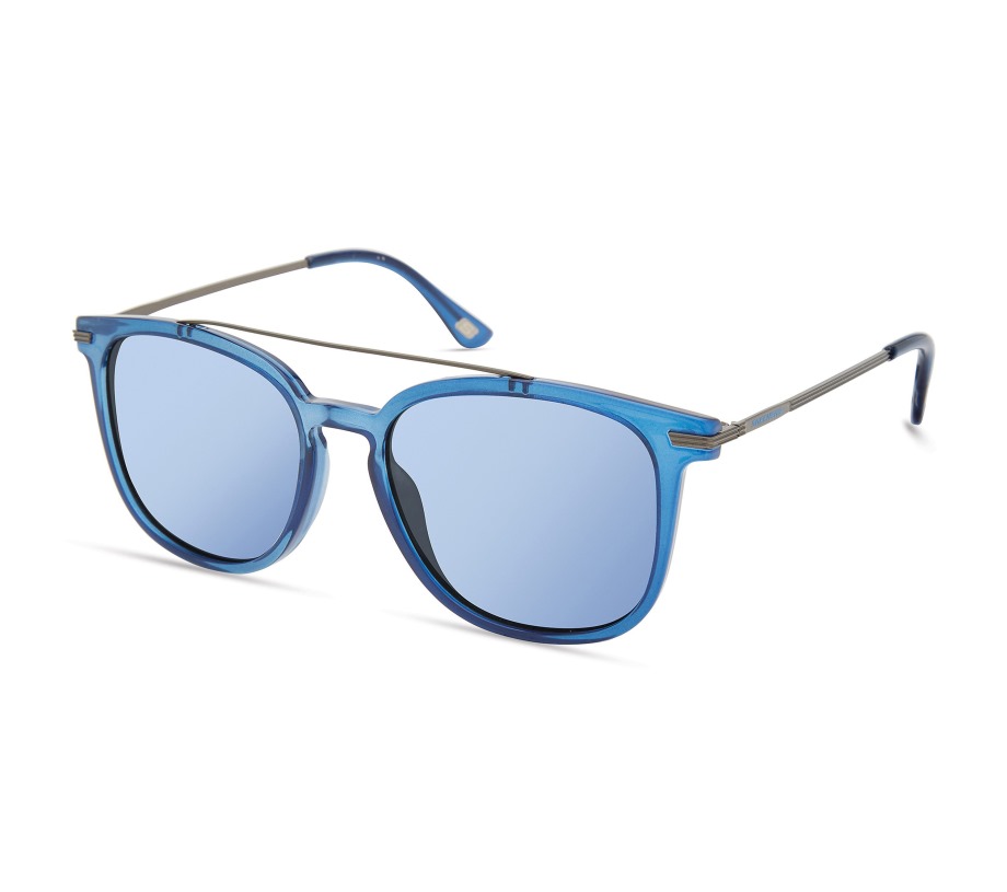 Round Frame Top Bar Sunglasses Skechers Blue