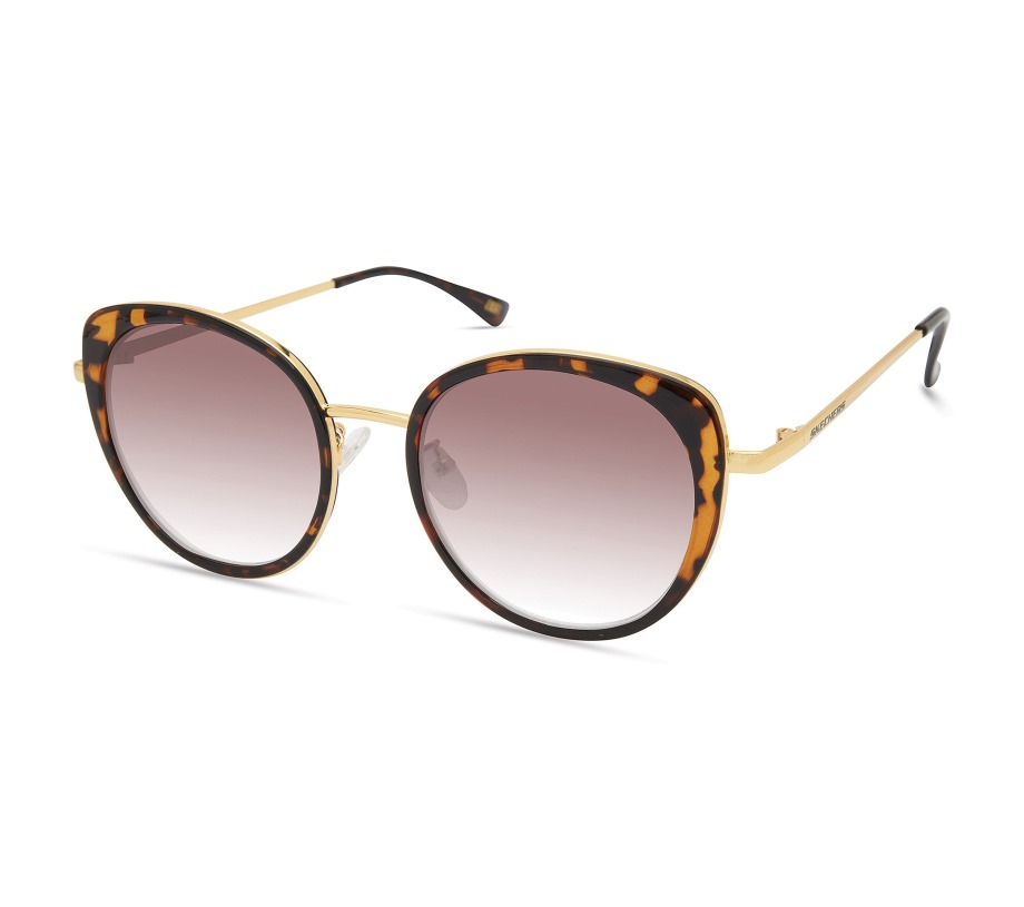 Round Enamel Sunglasses Skechers Brown