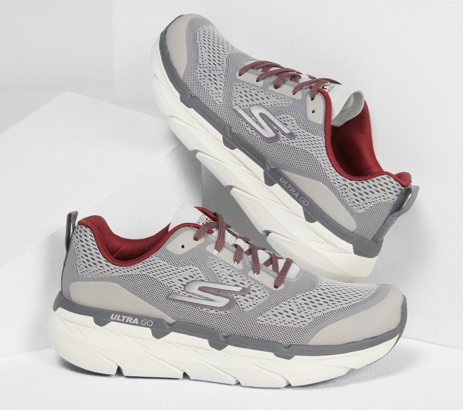 Max Cushioning Premier Vantage Skechers Gray Red