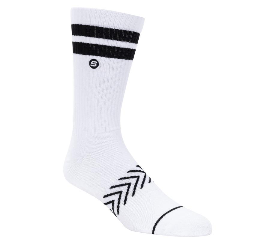 Varsity Crew Socks 1 Pair Skechers White