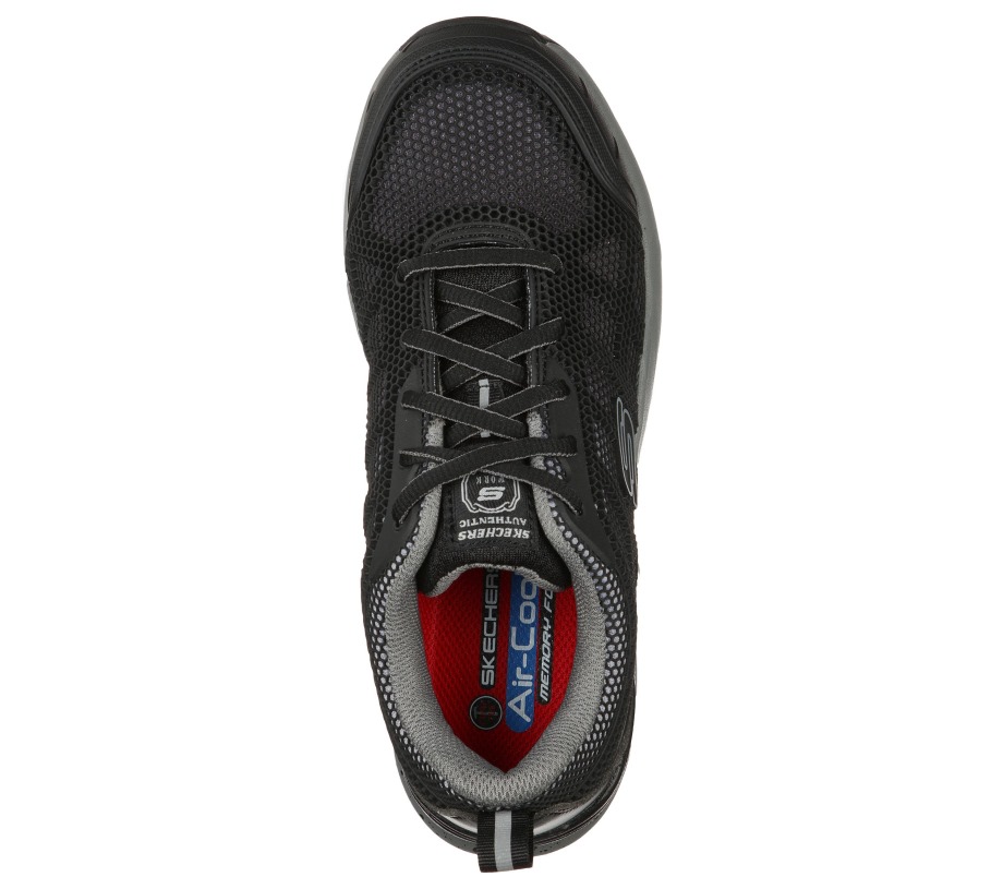 Work Bulklin Lyndale Comp Toe Black Gray Skechers