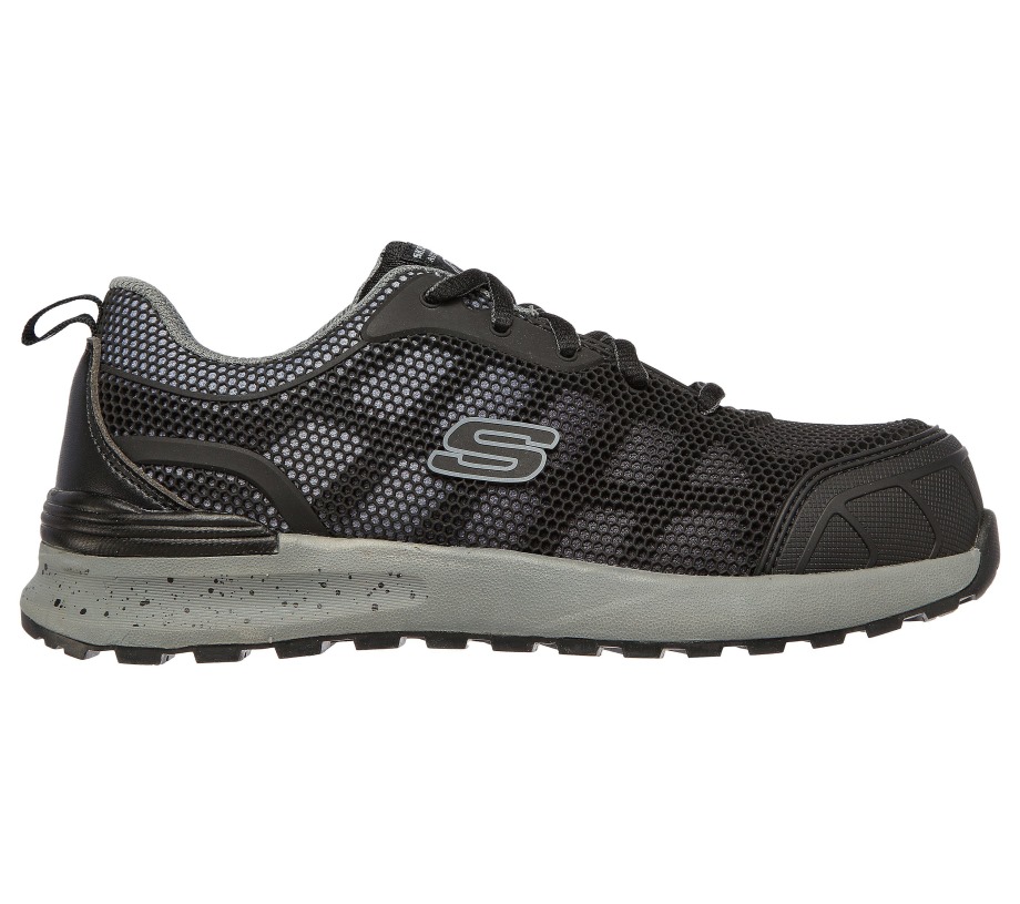 Work Bulklin Lyndale Comp Toe Black Gray Skechers