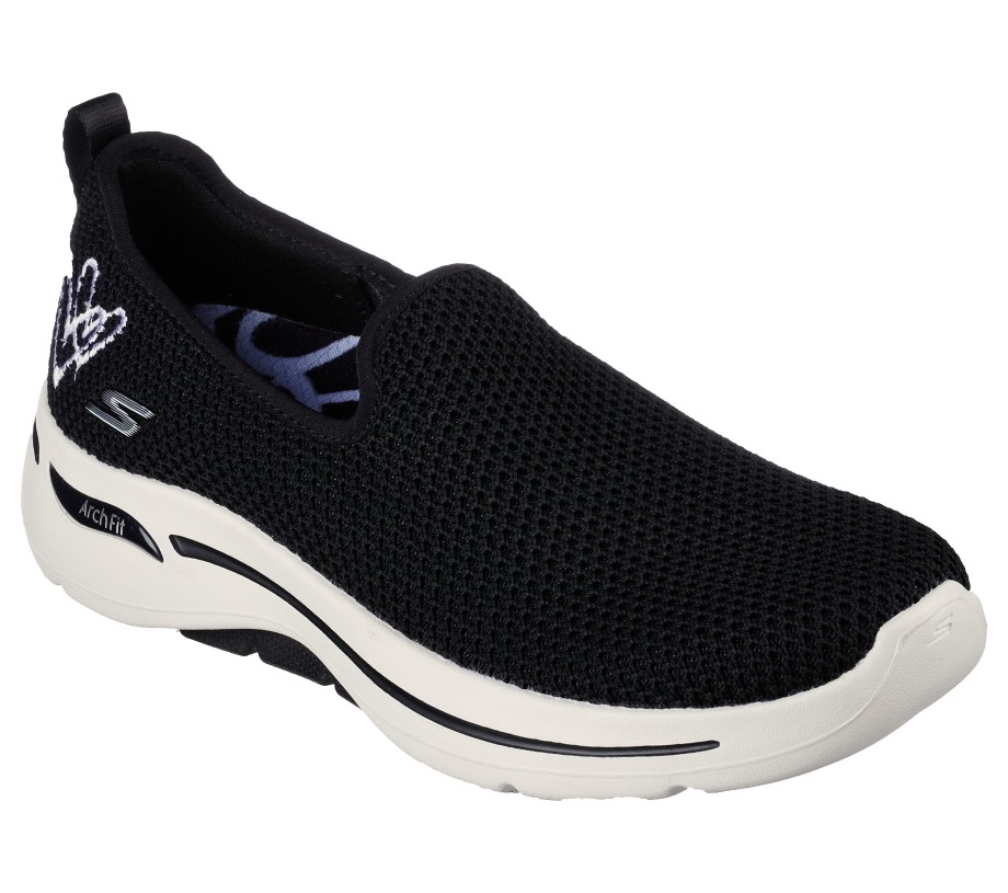 JGoldcrown GO WALK Arch Fit Skechers Black White